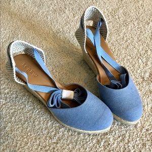 Brand new J.Crew Factory light blue espadrilles